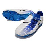 Botas de fútbol Nike Air Zoom Total 90 III FG blancas y azules
